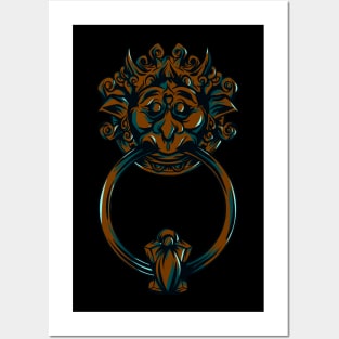 labyrinth door knocker Posters and Art